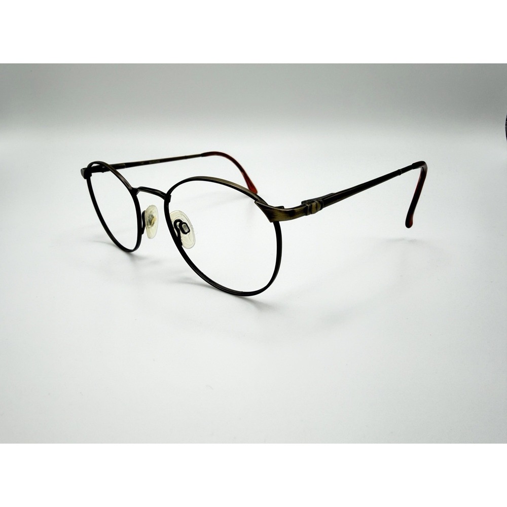 Marchon Stratus Havana/Antique Round Tortoise Eyeglasses Frames Only 51-20-140